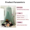 Battilo Bed Canopy Children's Tent Kids Bed Mosquito Net Round Dome Hängande inomhus utomhus Castle Spela Tent Kid Room Decora