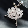 Brooches Ballet Angel Girl Cumbic Rhinestone Decoration Brooch Broch pour un manteau de pull