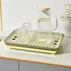 Tea Trays Drain Tray Multi-functional Quick Drying Cup Storage Organizer Holder Rack Coffee Kitchen Supplies