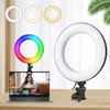 WebCams Zomei RGB Light Ring Light Clip sul monitor per laptop per illuminazione Webcam/illuminazione zoom/lavoro remoto/streaming live