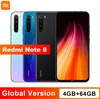 Version globale Xiaomi Redmi Note 8 4 Go 64 Go Snapdragon 665 Octa Core Smartphone 63 pouces 48MP Quad arrière Caméra MobilePhone6601655