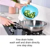 1pc arroz peneira em curandeira plástico drenagem cesta de cesta de arroz tigela frutas de lavar vegetais cesta de cesta de pia de cozinha ferramentas de cozinha