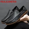 Casual Shoes HUAJUANER Shoe Outdoor Classic Walking Loafers Wedding Driving Club Moccasins Men Formal Leather Slip On Mens