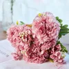 Dekorative Blumen künstliche Nelke Seidenblume 7 Köpfe Simulierte Fälschung für Muttertag Hochzeitsfeier Dekoration DIY Bouquet Blumen Blumen