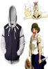 Japan Anime Princess Mononoke Hime Miyazaki Hayao Casual 3D Cosplay Costume Long Sleeve Sports Coat Zipper Jacket Hoodies9231436