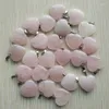 Pendant Necklaces Wholesale 50pcs/lot 2024 Assorted Heart Natural Stone Charms Pendants For Jewelry Making Good Quality 20mm