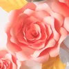 Party Decoration DIY Artificial Flowers Fleurs Artificielles Backdrop Giant Paper Rose 5CS 4 Leave Wedding Baby Shower