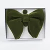 Exército Men Green Men pré-amarrado TIRO BURO TUXO TUXEDO VELVET RED BOWTIO