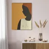 Abstrakte afrikanische Frau Poster Minimalistische Ethno -Porträt -Leinwand Malerei Drucke moderne Collage zeitgenössische Wandkunst Heimatkoration