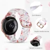 20mm blommigt band för Huami Amazift GTS 4/2/2E/3/GTS2 Mini/GTR 42mm Watch Armband Amazfit Bip 3 Pro transparent silikonrem