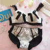 Lingerie de borboleta lolita japonesa com cuecas de tamanho grande garotas de roupas de roupa de roupa grande conjunto de sutiã puro pequeno peito reunido