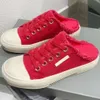 Paris Pink Dirty Shoes Womens 2023 Summer NYBASA CANVAS SHOES LITA VITA SKOR EXTERNA BÄR BAOTOU HALV TUO BOGAR SKOR