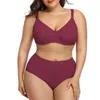 Bras Sets Femmes sous-vêtements confortables confortables Sentiels de soutien-gorge plus de taille pour femmes pour le nylon respirant sexy