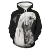 Spring and Autumn Fashion Popular New Dog Series 3D Sweater Capided Turning Versátil Casual