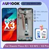 För Xiaomi POCO X3 Pro LCD Display Touch Screen Digitizer Assembly för Xiaomi X3 NFC M2007J20 MZB07Z MZB9965in LCD Ersätt delar