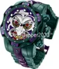 Unbeaten Watch Dc Comics Joker Mens Quartz 525mm Stainless Steel Model 30124 Calendar Waterproof Chronograph Watches1263609