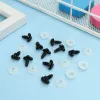 10pcs chiens nez lisse rechargement animal nez plastique accessoires bricolage pour le crochet jouet poupée fabrication de fournitures pour amigurumi