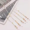 Eyeglasses chains 2 pieces of pearl beads glass chains gravel stars sunglasses drawstring headphone chains fashionable new face mask hanging ropes C240411