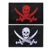 Pirate Skull broderie infrarouge IR Patches réfléchissantes brillance dans les badges de combat de l'emblème tactique de patch militaire de PVC foncé appliquée