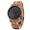 Montre-bracelets Wood Watch Men Date Afficher les montres en bois Quartz masculin