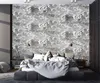 Custom Size Nordic Abstract Cloud Background Wallpaper Black and White Grey Sky Cloud Waves Living Room Bedroom Full of 3D Mural