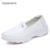 Casual Shoes Comemore Slip On Moccasins Women's Loafers Work Walking Soft Non Shoe Genuine Leather Women Flats