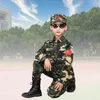 Barnens kamouflage Militära uniformer Summer Camp Dräkt pojkar Girls Primary och gymnasiet utomhusutbildningskläder