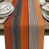 Tavolo in legno rustico vintage gradiente di legno di lino rettangolo runner cucina da pranzo accoppiamento da pranzo per le vacanze