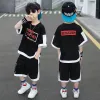Trousers Baby Boys Summer Clothing Sports Sets Letter T Shirt+short Pants 2pcs Suits Boys Tarcksuit Clothes 4 5 6 7 8 10 11 13 14 Years