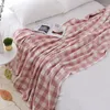 Blankets Japan Cotton Gauze Blanket For Bed Throw Air Condition Quilted Bedspread Plaid Bedding Sheet Sofa Cover