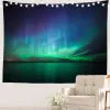 Northern Lights Tapestry Waterfall Night Polar Starry Sky Picnic Mat Plage Touleur serviette murale