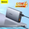 BASEUS 65W GAN 5 PRO USB C CLAGER SNEL LADING QC 4.0 PD 3.0 SNELLADING PROTABLE USB TYPE C LAKER VOOR IPHONE 14 13 MACBOOK