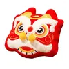 Pillow Chinese Dancing Lion Thick Soft Hand Warmer Year National Style Auspicious Sofa Decoration Chair Pad