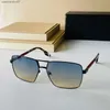 Occhiali da sole in metallo quadrato occhiali da sole a doppio ponte 2022 cornici in lega uomini donne marca design di moda PS 50ws polarizzato UV 400 Red Line Eyewear Collection Navy Blue Sun G