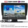 AHD 1080p 10,1 tum IPS SCREE TRUCK BUS VEGON DVR -inspelare Monitor med 2 kanaler på bakre bakre vy AHD Night VisionCar Camera