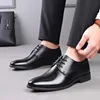 Mens Breathable Leather Shoes Black Soft Bottom Spring And Autumn Man Business Formal Wear Casual Shoe 240407