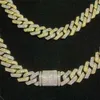 2024 Partihandel Iced Out Hip Hop Jewelry Moissanite Diamond Chain Cuban Necklace VVS Moissanite S925 Miami Cuban Link Chain