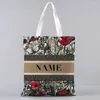 Stume di stoccaggio Nome personalizzato Tote Bag Brand Brand Trend Women Shopper Shuggino di supermercati di grande capacità Shopping.