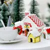 Stampi da forno 3 pezzi 3d mini casa cuccioli di biscotti natalizi set acciaio di zenzero di zenzero strumenti per torta fondente albero