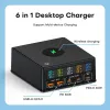 Chargers 160W 5 Port USB -зарядное устройство Staion 15W Беспроводная зарядка быстрого зарядного устройства USBC PD 65W Quick Charger для iPhone 15 14 13 Samsung ноутбук