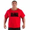Animal Men Korte mouw katoen t-shirt zomer casual mode gym fitness bodybuilding t shirt man man losse tees tops kleding 240409