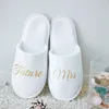 Party Decoration Personalized Wedding Slippers Bridesmaid Gift Disposable Open Toe Bachelorette Spa Soft Covered