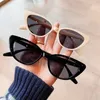 Lunettes de soleil 2024 Mesdames Luxury Cat Eye Small Frame Vintage Sun Verres Fashion Trendy Riding Nuances de pêche pour femmes hommes