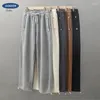 Pantalon pour hommes en gaufre à sweat à capuche lâche