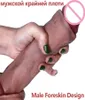 7 8in simulazione dildo realistico foreskin g spot clitoride stimola il pene morbido enorme cazzo giocattoli sessuali per donne gay311u6040113
