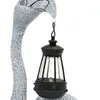 Garden Decorations Flamingo Figurines With Solar Lantern Decor Unique Birthday Gifts For Outside Porch Outdoor Home