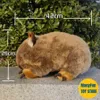Plyschdockor wombat plysch leksaker hög trohet kaola plysch australien wombat peluche livtro fyllda djur simulering doll kawai leksaksgåvor j240410