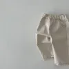 ズボン2023幼児の男の子ジーンズスプリングニューガールソリッドカジュアルデニムパンツ幼児のためのピュアコットンファッションキッズ服少年024m
