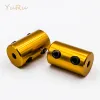 1PC D12L20 Aluminium Alloy Rigid Top Wire Coupling Bore 2~5mm D12 L20 Golden Cylindrical Type Model Motor Shaft Coupling CNC