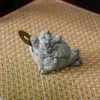 Blue Sand Stone Creative Charm Gold Tea Pet Decoration Pieces Table Living Room Fish Tank Landscape Tabletop 240411